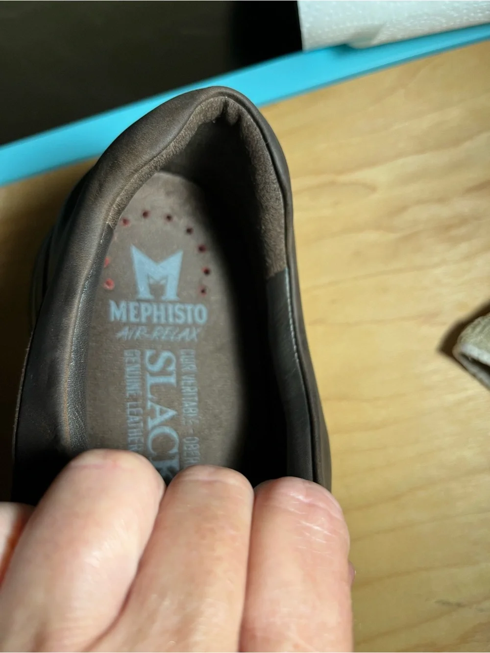 Mephisto Men's Brown Leather Lace-Up Casual Oxfords